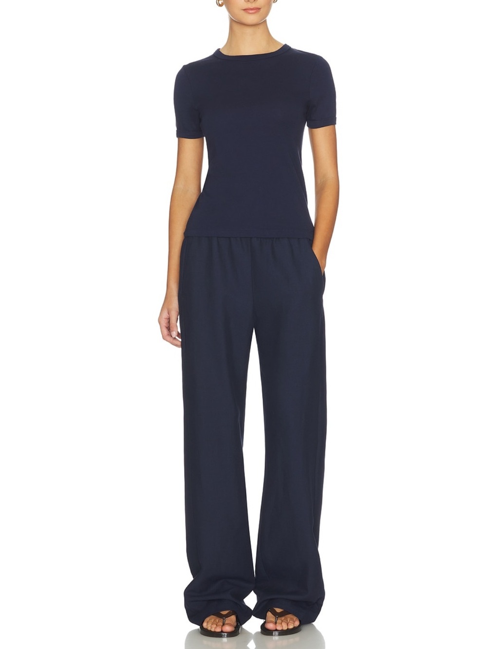 Enza Costa twill everywhere pant in navy